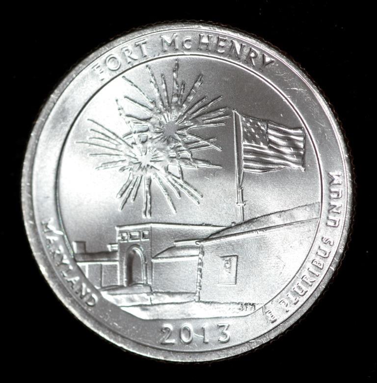 Монета США 25 центів 2013 р. Національний пам'ятник Форт Мак-Генрі