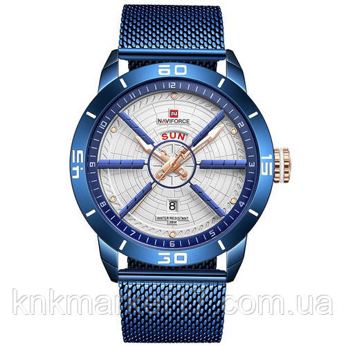 Чоловічі годинники Naviforce NF9155 Blue-White