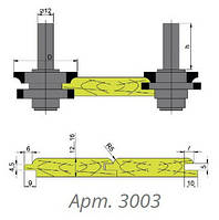 Фрезы концевые для изготовления вагонки d12 (Арт.3003)