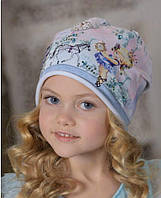 Красива дитяча шапка для дівчинки Dan & Dani Італія 42312F-19-52 Рожевий 52-54 см  ⁇  Одяг для дівчаток