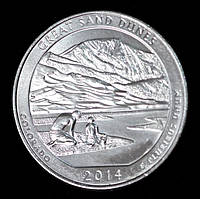 Монета США 25 центів 2014 р. Національний парк Грейт-Санд-Д'юнс