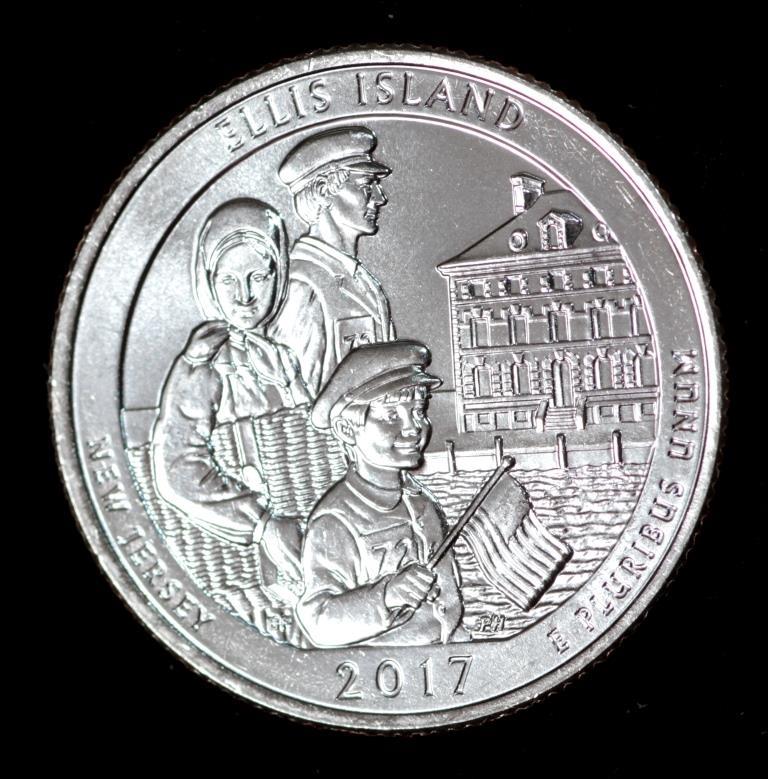 Монета США 1/4 долара 2017 р. Національний монумент острова Елліс