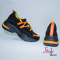 Кросівки жіночі замшеві чорного кольору  "Style Shoes", фото 3
