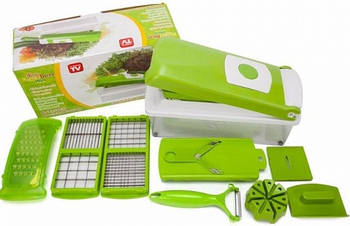 Овочерізка ручна багатофункціональна Nicer Dicer тертка шатківниця зі змінними насадками ОПТ