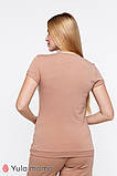 Футболка для вагітних та годування KARO NR-20.102 бежева XS, фото 4