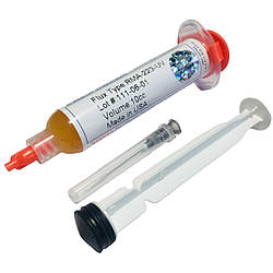 Флюс Аmtech RMA-223-UV для пайки радіокомпонентів, 10 р. в шприці з голкою і штовхачем