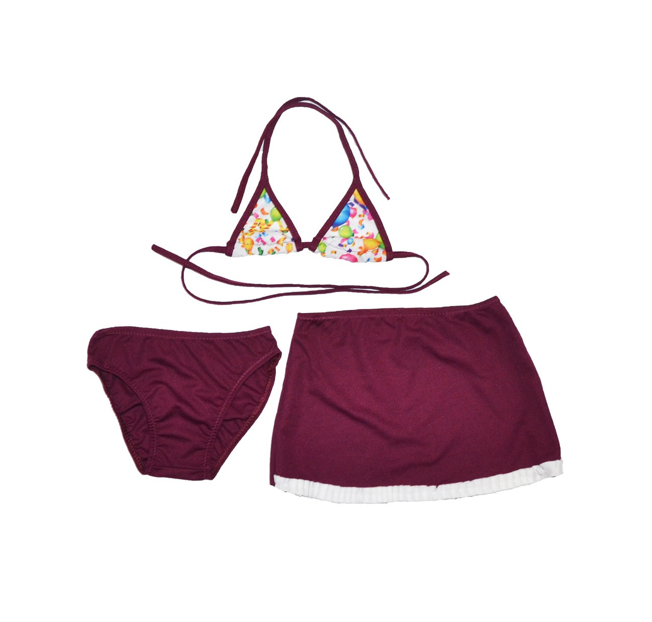 Купальник-трійка дитячий дівчаткам стильний