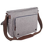 Сумка чоловіча Jiapeng месенджер сіра 556832G, фото 4