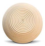 Расстоечная форма з ротанга на 1 кг кругла,(22*8) з чохлом з льону, фото 5