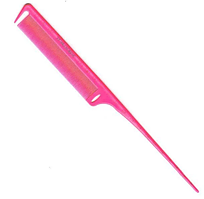 Рожева гребінець з пластиковим шпикулем і лінійкою Y5 Exotic color line 23 см