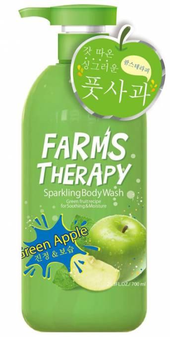 Гель для душу на основі мінеральної води "Зелене яблуко" Farms Therapy, 700 мл (089135)