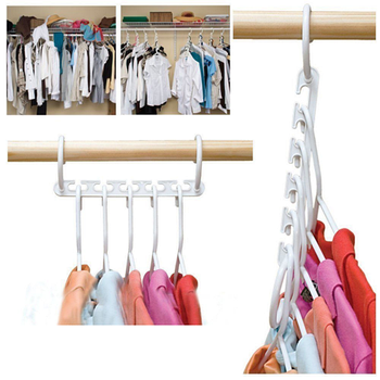 [ОПТ] Вішалка оргонайзер у шафу для одягу універсальна складана біла Wonder hanger