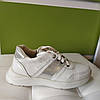 STTOPA Розміри 33-35. Кросівки маленьких розмірів шкіряні. 142-3335 Білі Сріблясті, фото 2
