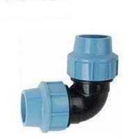 Коліно затискне 90х90 для поліетиленових пнд труб (Santehplast)