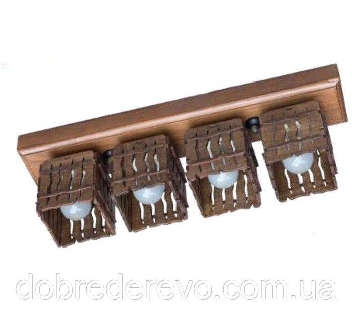 Купить Люстра деревянная потолочная 4 плафона, цена 1175 ₴ — Prom.ua ...