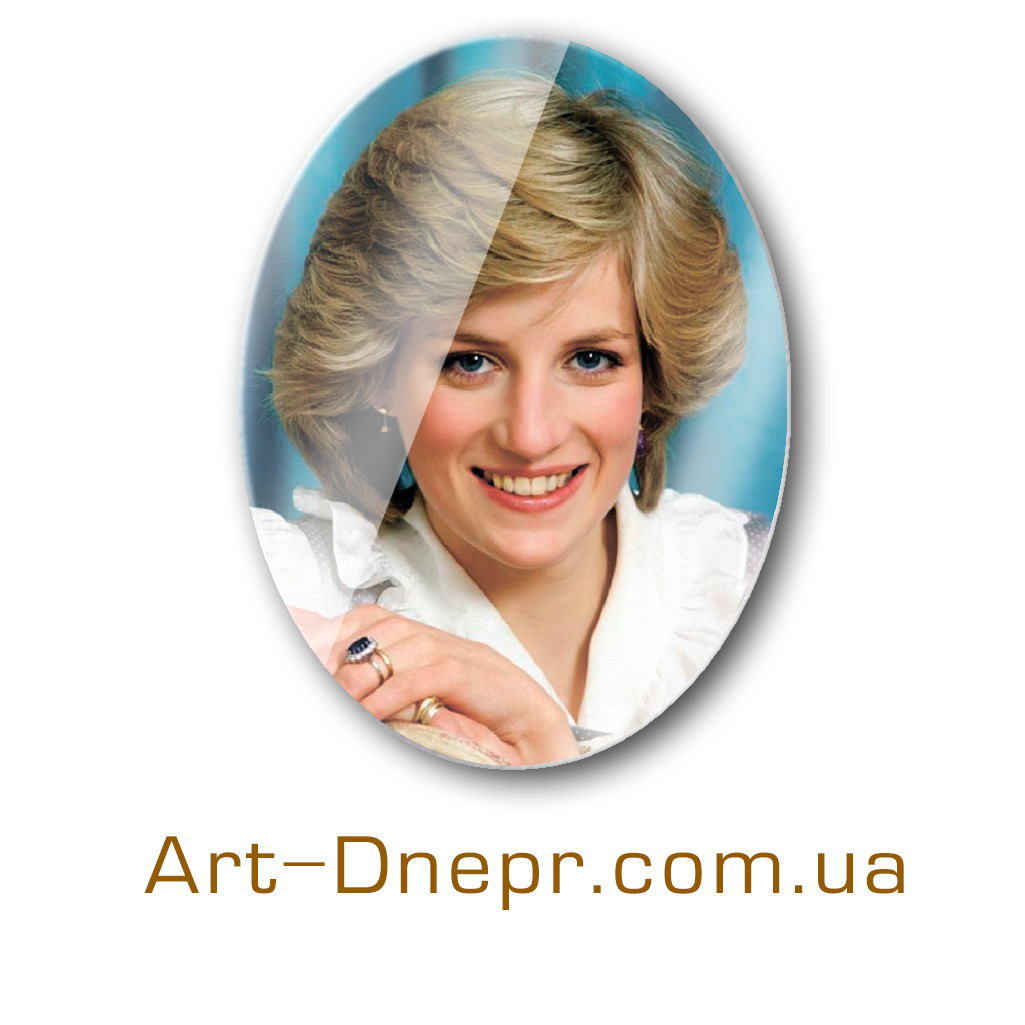 Фото на пам'ятник в склі. Овал 300х500х12 мм, фото 1