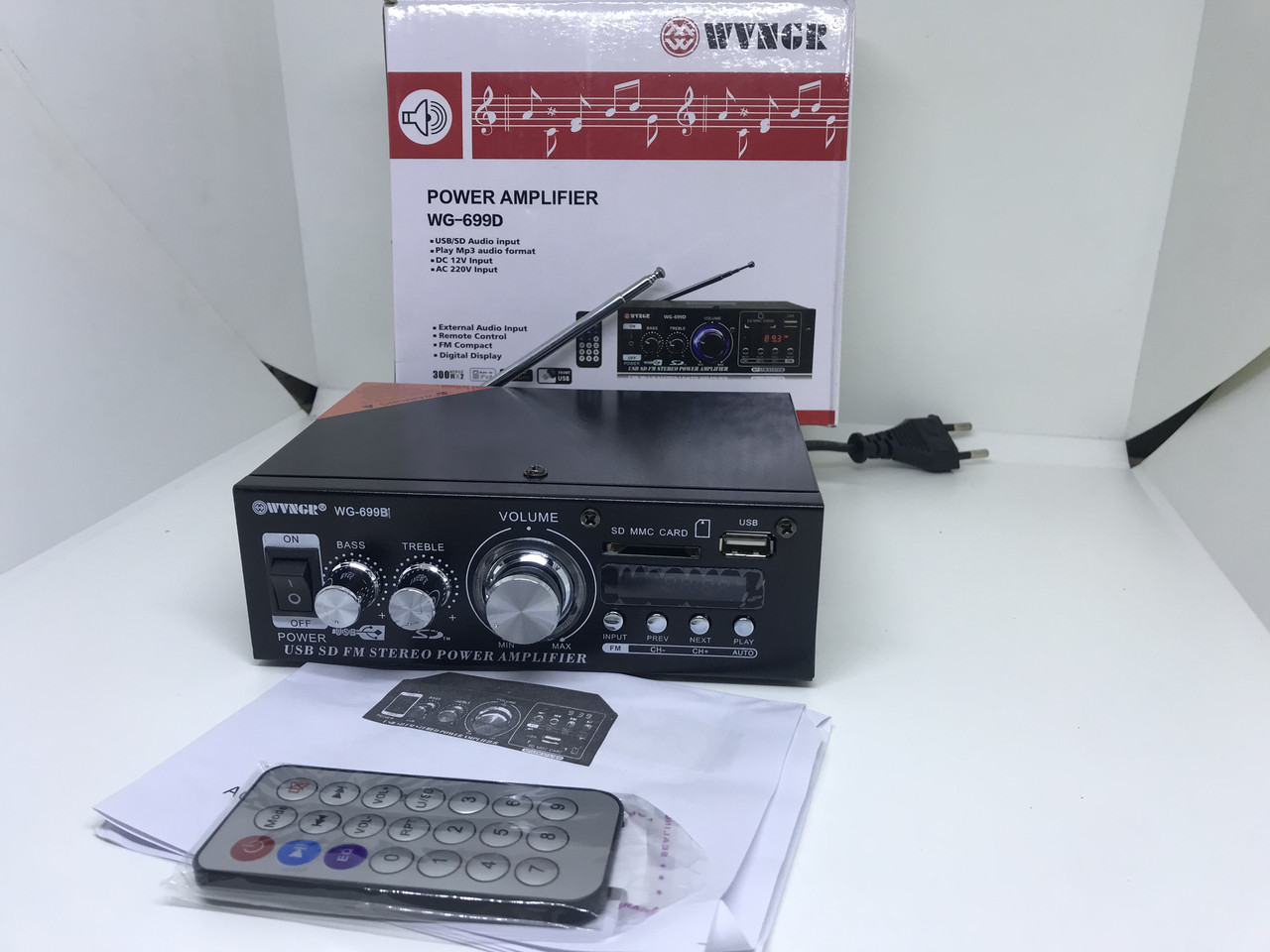 Підсилювач Звуку AK-699D FM USB Bluentooth 2x300 Вт Авто Підсилювач