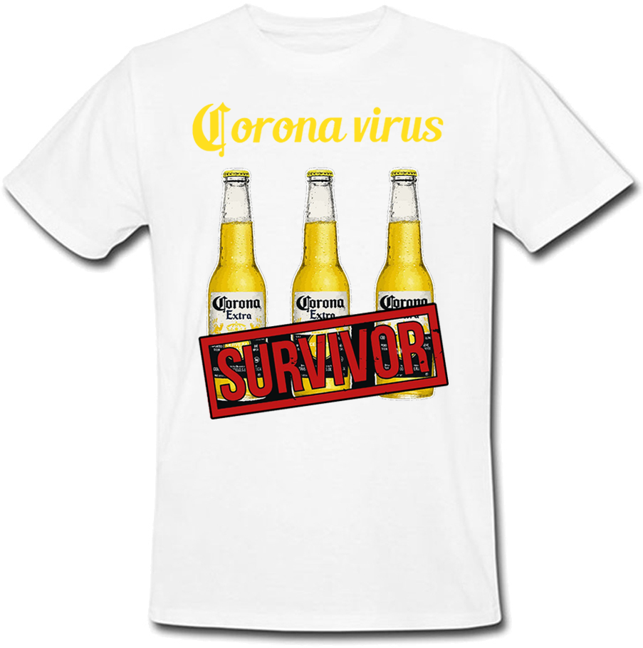 Футболка Beer "Corona Extra" (белая) - фото 1 - id-p1143094388