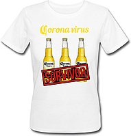 Женская футболка Beer "Corona Extra" (белая)