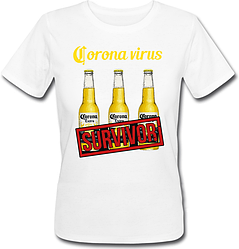 Жіноча футболка Beer "Corona Extra" (біла)