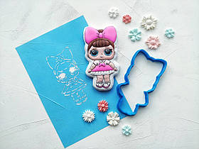 3D форми-вирубки для пряників "Кукла ЛОЛ 6"
