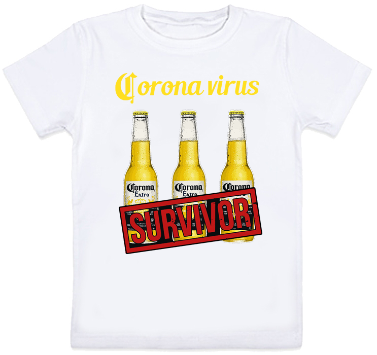 Детская футболка Beer "Corona Extra" (белая) - фото 1 - id-p1143104123