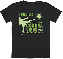 Дитяча футболка I Survived (чорна)