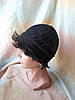 Перука коротка пишна з канекалону чорна 015А-1, фото 7