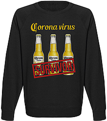 Світшот Coronavirus - Beer "Corona Extra" (чорний)