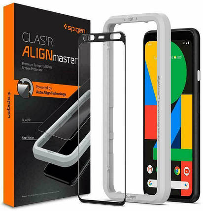 Защитное стекло Spigen для Google Pixel 4 (2019) Glas.tR AlignMaster, Black, фото 1