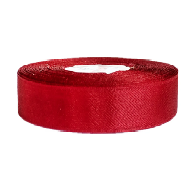 Атласна стрічка бордова 2,5см 33 ярдів, фото 1