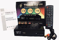 Приставка - Ресивер цифровий ефірний DVB-T2 тюнер (DVB-C/T2, АС3, Youtube, IPT Tiger T2 IPTV LAN