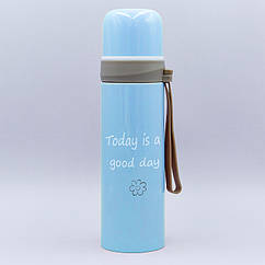 Термос сталевий Vacum Cup 2375 MY FASHION STYLE 500 мл Блакитний