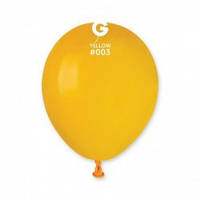 Воздушные шарики 5" (13 см) пастель 03 жёлтый (A50)