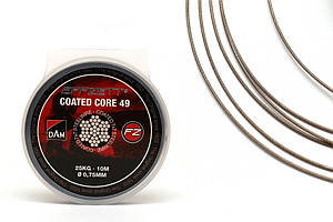 Поводочний сталевий матеріал 7х7 DAM Effzet Coated Core 49 Steeltrace 10м 20кг (silver) (56412)