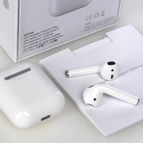 Бездротові навушники Apple AirPods 2 Wireless Charging Аірпод 2 Чорний чохол