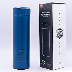 Термос сталевий Vacum Cup D-010 LIFE 450 мл Синій