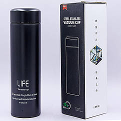 Термос сталевий Vacum Cup D-010 LIFE 450 мл Чорний