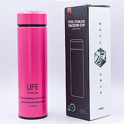 Термос сталевий Vacum Cup D-010 LIFE 450 мл Рожевий