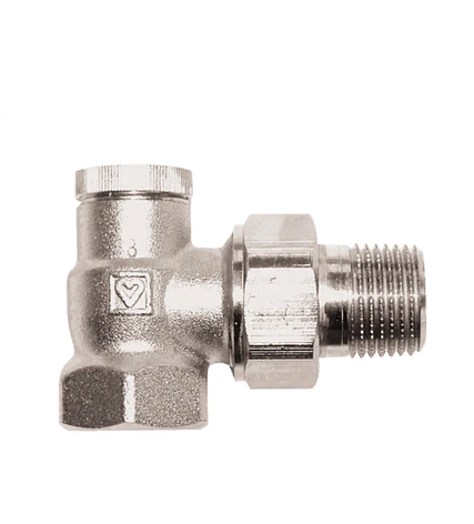 Вентиль радіаторний відсічний кутовий Herz RL-1 1/2" ГШ, фото 2