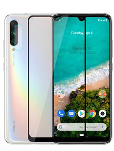 Захисне скло Full Glue 3D Black для Xiaomi Mi A3 чорне (Ксіомі сяомі Мі А3)