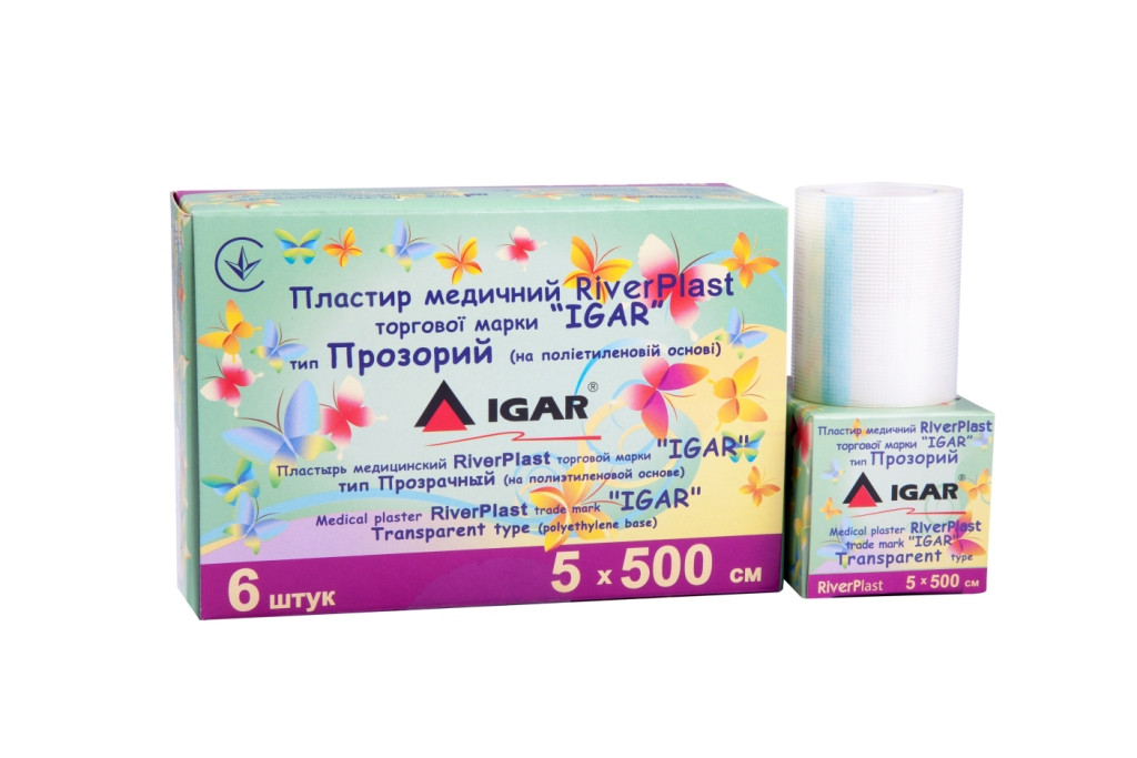 Пластир медичний прозорий котушка 5х500см