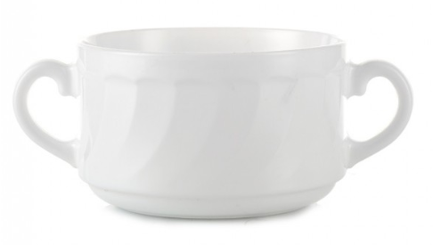 Бульйонниця з вушками біла Luminarc Trianon склокераміка 300 мл (D6879), фото 1