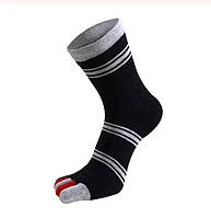 Носки с пальцами VERIDICAL 41-43 Черно-серый c цветными пальцами