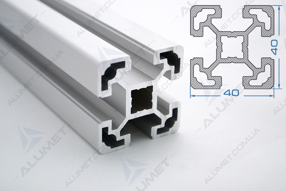 Верстатний профіль 40х40 T-track без покриття (3842993120)