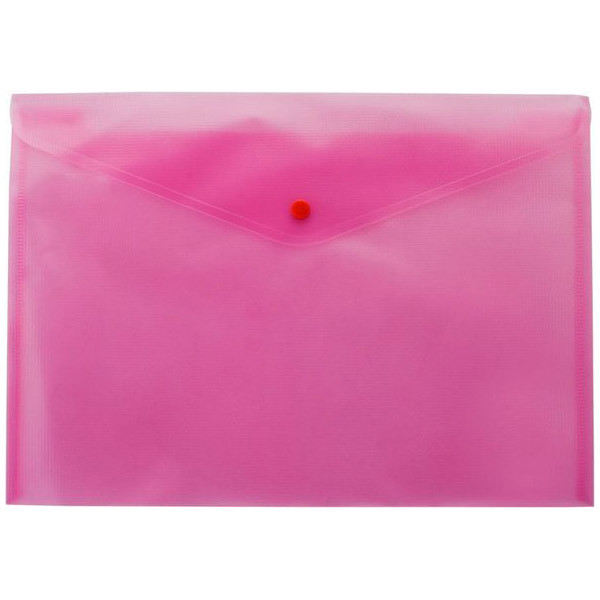 Папка на кнопці А5 BM.3936-10 глянцевий прозорий пластик, рожева (6/120), фото 1