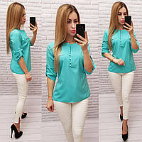 Блуза / блузка арт. 830 бірюзова / бірюза / бірюзового кольору