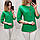 Блуза/блузка арт. 830 темно-зелений/темно-зелений/зелений, фото 5