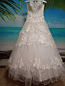 Біле Весільне плаття 42-44-46 розмір б/у, фото 2