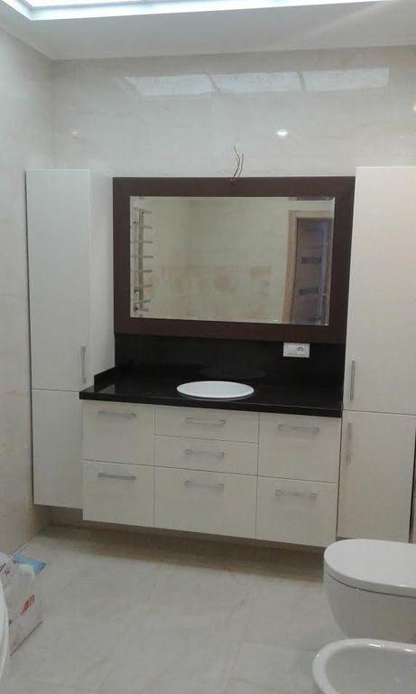 Набір меблів у ванну тумба з дзеркалом + 2 пенала, фото 1